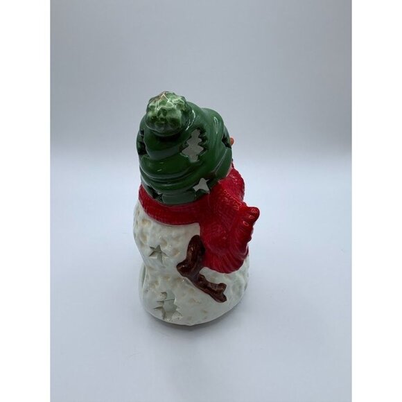 Ceramic Snowman Candle Holders Set Of 2 For Holiday Decor - Picture 4 of 14